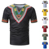 New Arrived Folk-custom T-shirts Men Summer Casual African Print V Neck Pullover Short Sleeve T-shirt Top Blouse camiseta #C - Surprise store