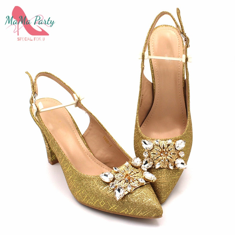Fashionable African Shoes and Bag Set Italian Women Fuchsia Color Nigerian Shoes with Matching Bags for Royal Wedding Party