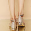 2020 Ladies Sandals Shoes Women L Luxury High Quality Sandals Ankle Mid Heel Block Party Open Toe Square Shoes Zapatos De Mujer