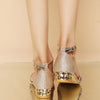 2020 Ladies Sandals Shoes Women L Luxury High Quality Sandals Ankle Mid Heel Block Party Open Toe Square Shoes Zapatos De Mujer