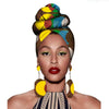 2020 fashion african headwraps+earings 2 piece sets for women bazin riche african head scarf pure cotton