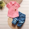 Baby boys clothes sets summer newborn cotton tops+shorts 2pcs tracksuits for bebe boys infant wedding clothing toddler outfits