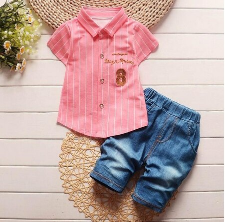 Baby boys clothing sets summer toddler fashion shirt+shorts 2pcs tracksuits for bebe boys newborn baby cotton clothes sets 2020