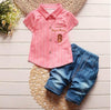 Baby boys clothing sets summer toddler fashion shirt+shorts 2pcs tracksuits for bebe boys newborn baby cotton clothes sets 2020