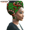 2020 fashion african headwraps+earings 2 piece sets for women bazin riche african head scarf pure cotton A19H002 AFRIPRIDE