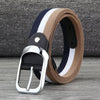 MEDYLA Canvas Belt Men's Pin Buckle Woven Elastic Belt Youth Pants With Personality Belt Black Buckle Breathable Belt MD823