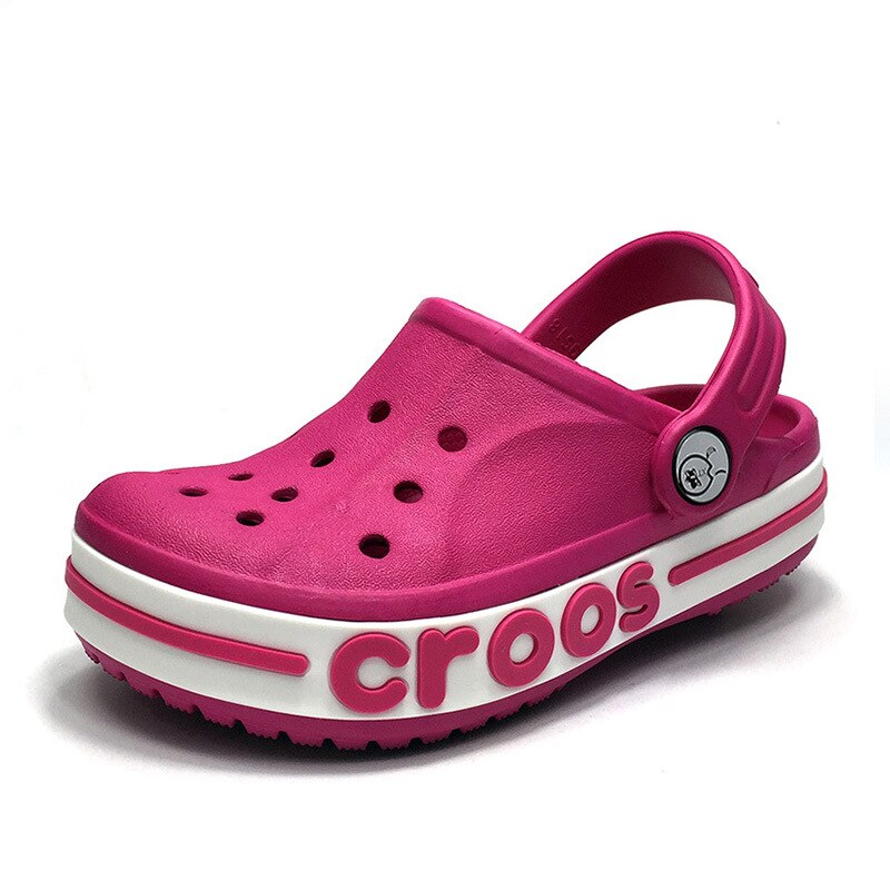 Children's Sandals Kids Casual Outdoor Shoes Clogs Non-slip Home Bathing Slipper Soft Corc for Children over 7 Summer Hole Shoes