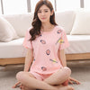 Homewear Pajamas Comfortable Girl Summer Female Cute Pijamas Women Sleepwear Lovely Home Suits Pyjama Short Sleeve Pajamas Set