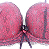 PariFairy Sexy Lace Adjusted Straps Bra Women Padded Lingerie Push Up Bras Plus Size Bra Add Two Cup Underwire Brassiere B C Cup