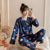 Silk Pajamas Women Cartoons Pajamas for Women Summer Nightwear Plus Size Pajama Two Piece Set Satin Silk Pyjamas Loungewear