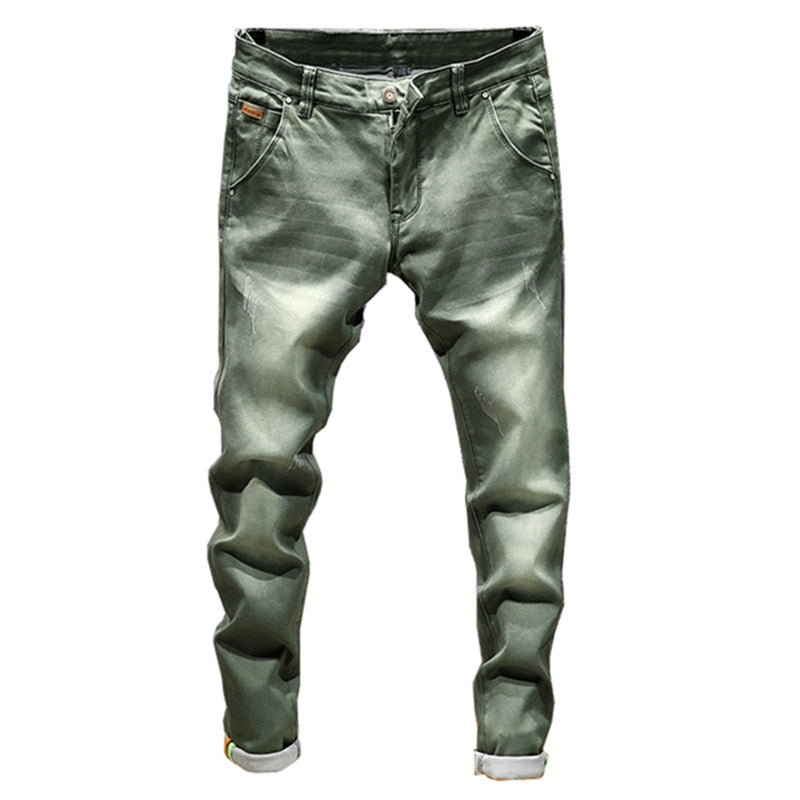2020 New Fashion Boutique Stretch Casual Mens Jeans / Skinny Jeans Men Straight Mens Denim Jeans / Male Stretch Trouser Pants