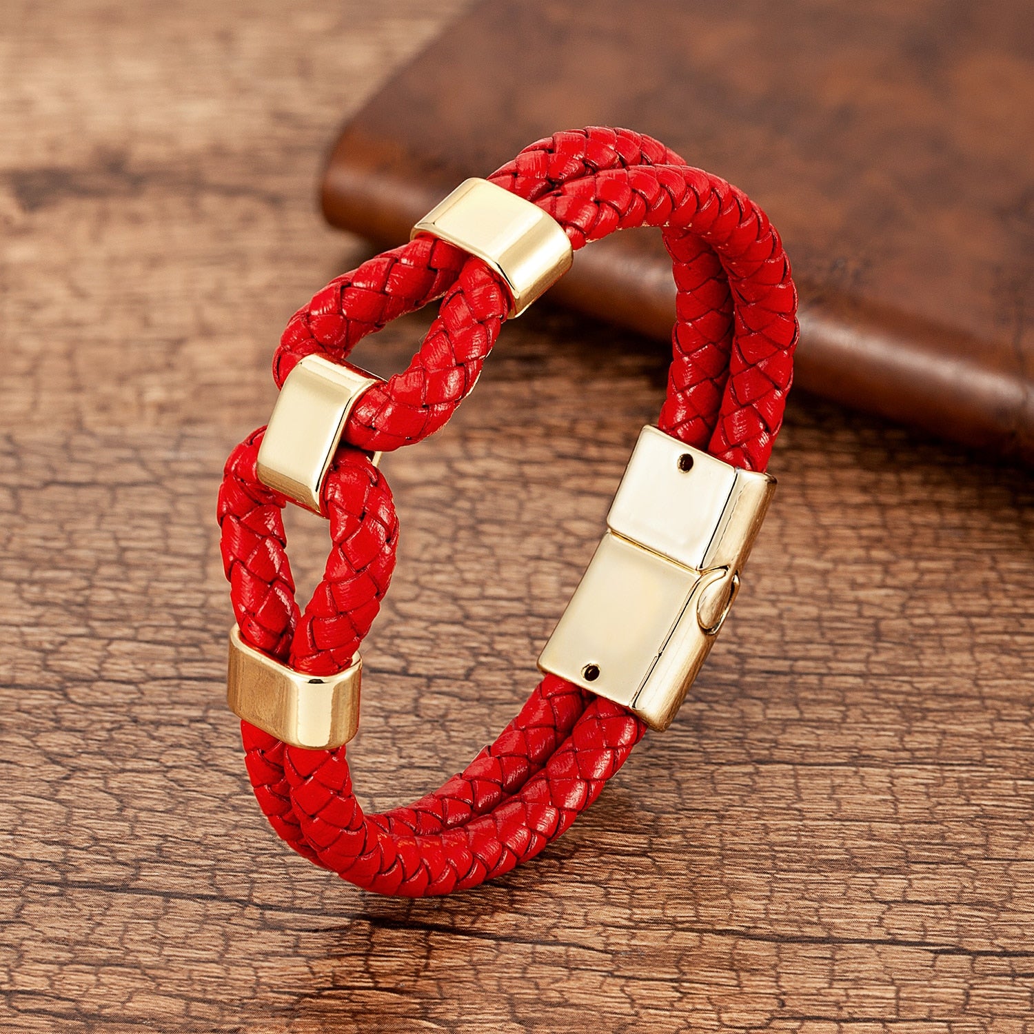 24 Style Classic Men Leather Bracelet Simple Metal Magnetic Button Hand-woven Rope Unisex Women Bangles 2020 Jewelry Accessories