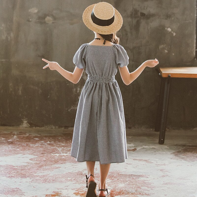 2020 Teenager Kids Dresses For Girls Cotton Casual Girls Summer Dress 4 5 6 7 8 9 10 11 12 13 14 15 Years Children Teen Clothing