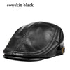 Hats Men Women Street Bonnet Genuine Leather Beret Male Thin Hats 55-61 cm Adjustable Forward Cap Leisure Duckbill Casquette