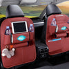 Pu Leather Pad Bag Car Seat Back Organizer Foldable Table Tray Travel Storage Bag Foldable Dining Table Car Seat Storage Bag