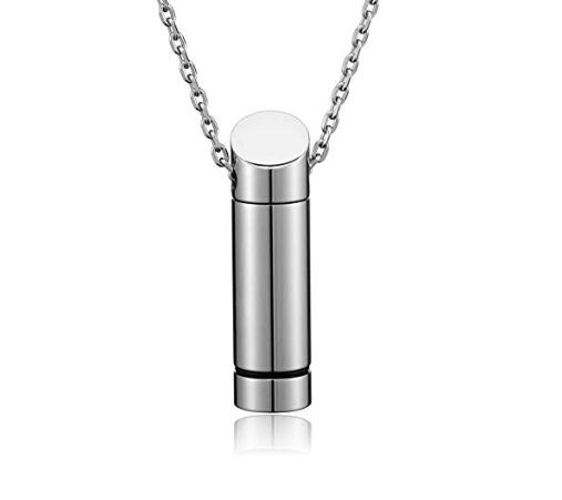 Stainless Steel 3 Colors Cremation Jewelry Ash Urn Necklace Pendant For Men Hip Hop Male Gifts