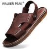 Size 38-46 Mens Sandals Comfort Genuine Leather Summer High Quality Beach Slippers Casual Footwear Outdoor Beach Shoes 2021 New