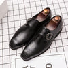 2020 New Business Pointed Flat Shoes Men Designer Formal Dress Carved Leather Shoes Men's Loafers Festival Party Wedding Shoes - Surprise store