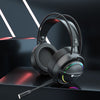 Gaming Headsets Gamer Headphones Surround Sound Stereo Wired Earphones USB Microphone Colourful Light PC Laptop Game Headset