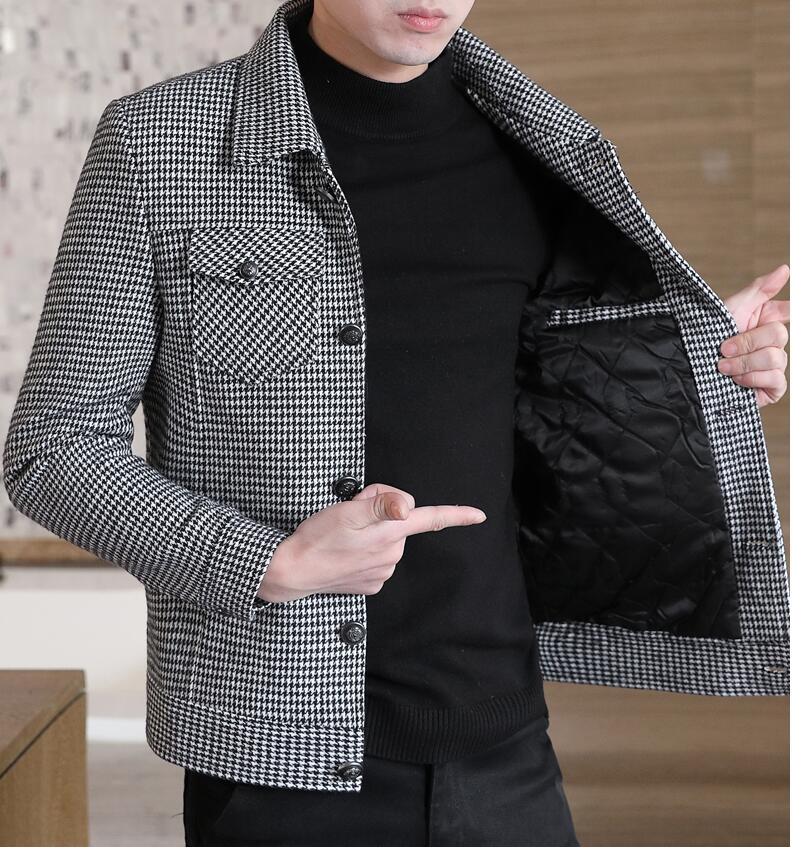 Men Wool Trench Coat Jacket Outwear Casual Slim Fit Thicker Jackets High Quality Steetwear Windbreaker