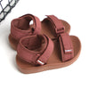 Summer New Canvas Sandals Boys Girls Sandals Solid Color Soft Soled Anti-Slip Children Kids Shoes Summer Beach Sandals