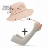Outdoor Summer Men's Sun Hat Wide Brim Breathable Mountaineering Hiking Bucket Hat Anti-UV Sun Protection Sunshade Fishing Hat