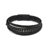 Jiayiqi Fashion Natural Stone Beads Men Bracelet Multilayer Leather Bracelet Punk Jewelry Stainless Steel Magnetic Clasp Bangles