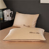 Two Side High Quality Faux Silk Pillowcases High-End Embroidery Solid Color Pillow Case Pillowcase for Healthy Sleep 48x74cm