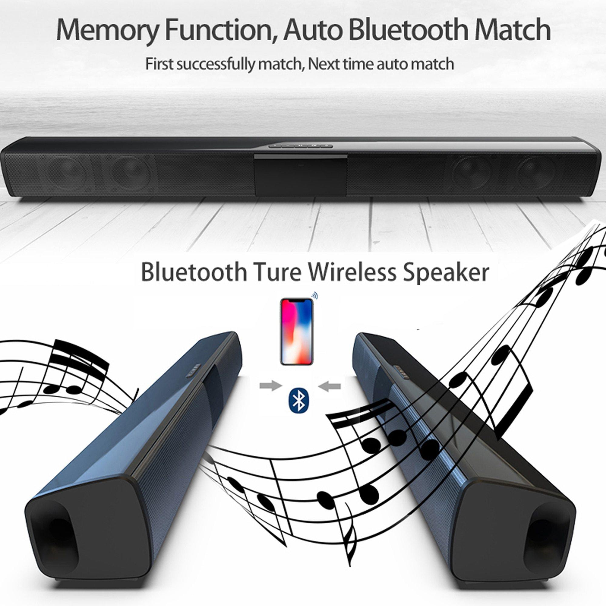 Home theater HIFI Portable Wireless Bluetooth Speakers column Stereo Bass Sound bar FM Radio USB Subwoofer for Computer TV Phone - Surprise store
