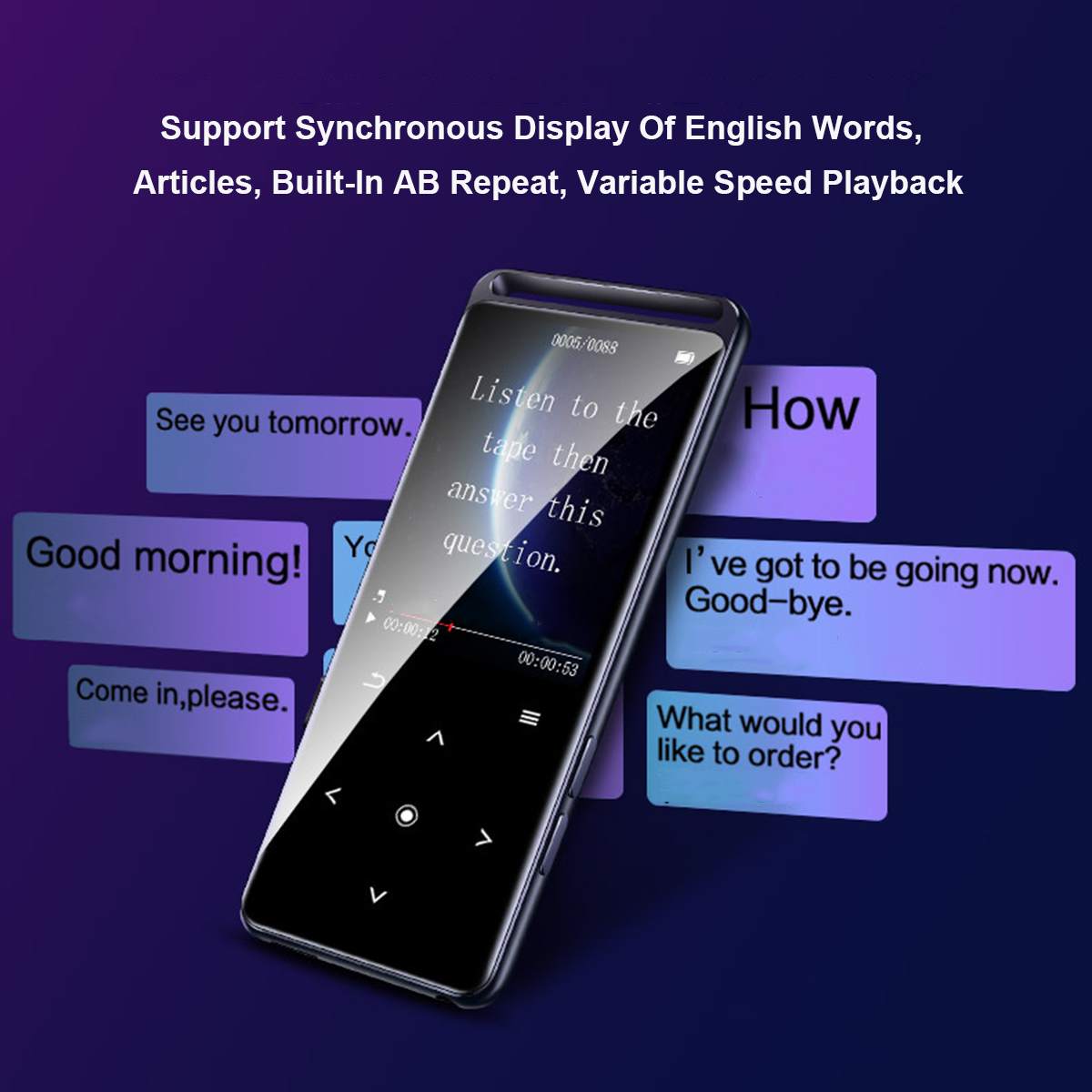 16GB bluetooth MP3 Player Earphones HiFi fm Radio mini USB mp3 Sports MP 4 HiFi Portable Music Players Voice Recording Recorder