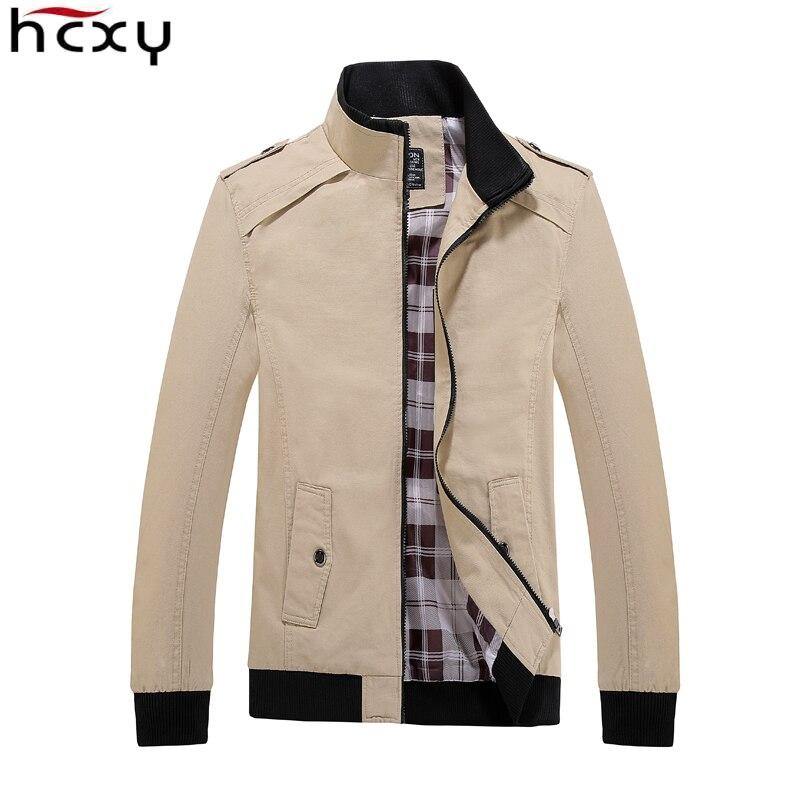 HCXY 2020 Men's Jackets with Epaulets Men Epaulet Jacket Coat 100% Cotton Coats Man Outwear Clothes Standing collar High quality - Surprise store