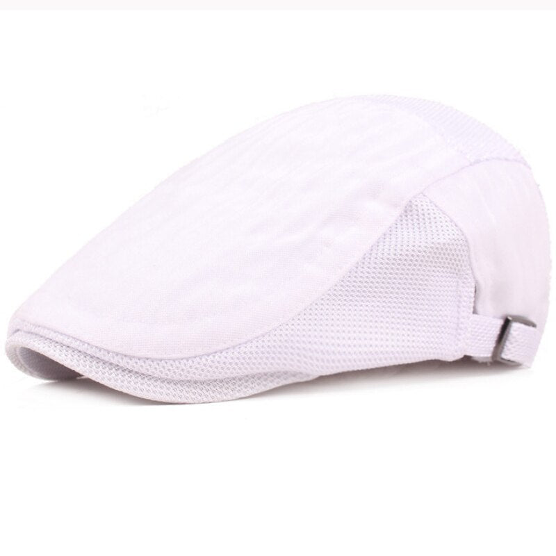 HT3128 Men Women Berets Mesh Cap Summer Sun Hat Vintage Newsboy Ivy Flat Cap Artist Painter Beret Hat Retro Beret Cap Men Women