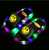 2021 Footwear Luminous Jelly Summer Children's LED Slipper Girls Slippers PVC Non-slip Duck Beach Sandals Kids Smiling Face Blue