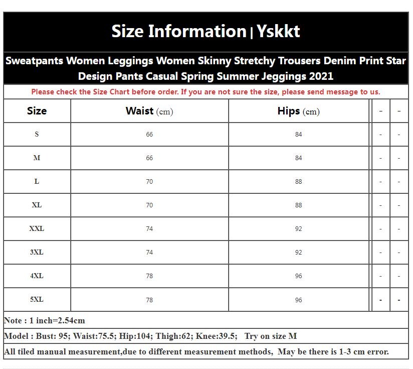 Women Leggings Skinny Stretchy Trousers Sweatpants Denim Print Star Design Pants Casual Spring Summer Jeggings 2021(Not Jeans)