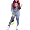 Women Jeans 2020 New High Waist Ripped Destroyed Pants Demin Patchwork Bodycon Tassels Bodycon Slim Pencil Jeans Club