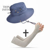 Outdoor Summer Men's Sun Hat Wide Brim Breathable Mountaineering Hiking Bucket Hat Anti-UV Sun Protection Sunshade Fishing Hat