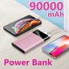 90000mAh Power Bank Portable Ultra-thin Phone Charger Digital Display 2 USB Outdoor Travel Powerbank for Xiaomi Samsung IPhone - Surprise store