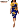 African wax summer bodycon dresses for women AFRIPRIDE tailor made adjustable sleeves knee length women party dress A1925006 - Surprise store