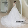 BEPEITHY Lace Romantic Wedding Gowns For Women Long Sleeves France India Bride Princess Bridal Dresses 2021 Vestidos De Novia