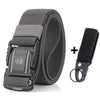 Elastic Men Belt Alloy Magnetic Buckle Outdoor Working Tactical Belt For Jeans Pants Casual Stretch Overalls Male Waist Belt New