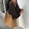 Retro 2019 New Designer Frosted Women Handbags PU Leather Bucket Shoulder Bag Female Fashion Larger Capacity Messenger Bag Girls