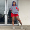 Women Summer Casual Set Fashion Streetwear Suit T Shirt+Shorts Female 2 Piece Outfits Tracksuit Women Two Piece Set Sweatsuit