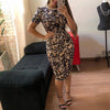 Plus Size Women Autumn Winter Work Office Business Belted Pencil Dress Casual Front Zipper Patchwork Sheath Bodycon Midi Dress - Surprise store