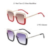 Luxury Square Sunglasses Women Men Alloy Chain Frame Sun Glasses Brand Design Female Shades Ladies Fashion Trending Eyeglasses