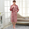 New Arrival Luxury Winter Long Bathrobe Warm Silk Flannel Kimono Bath Robe for Women Men Night Dressing Gown Bridesmaid Robes