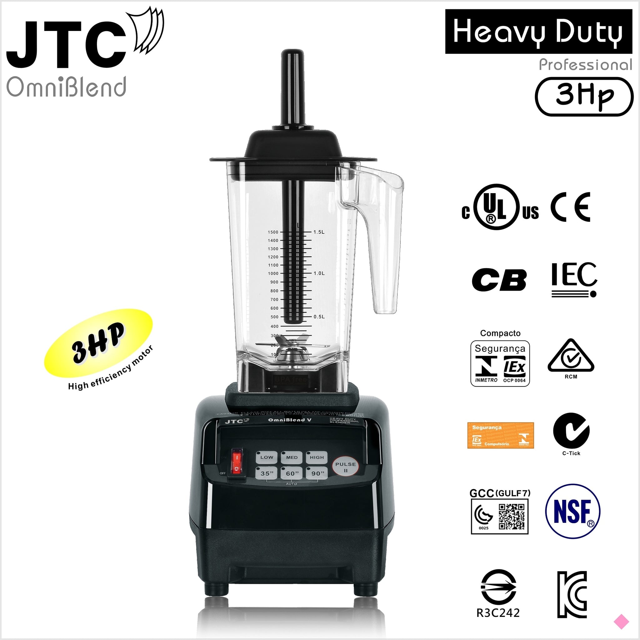 2238W Commercial blender JTC Omniblend Professional Mixer Juicer Fruit Food Processor Ice Smoothies