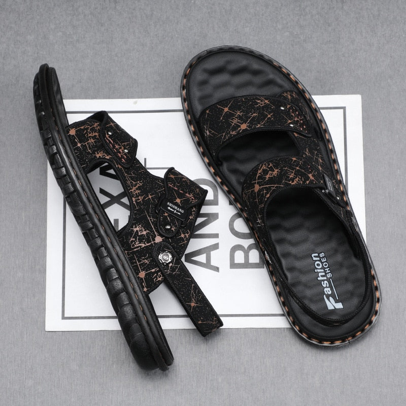 WEH sandals for men 2021 trending summer outdoor leisure non-slip beach luxury sandal high quality soft sole dual-purpose sandal