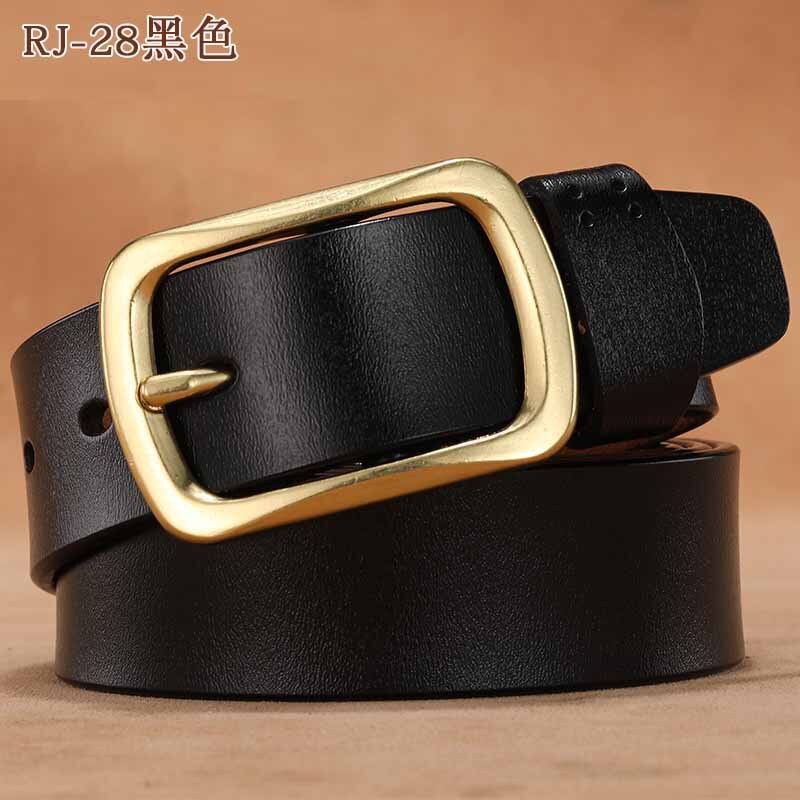 Men Belt Genuine Leather Luxury High Quality Plus Large Size 130 140 150cm Business Pin Buckle Belt Men's Jeans Accessories Man