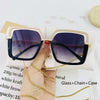 Luxury Square Sunglasses Women Men Alloy Chain Frame Sun Glasses Brand Design Female Shades Ladies Fashion Trending Eyeglasses