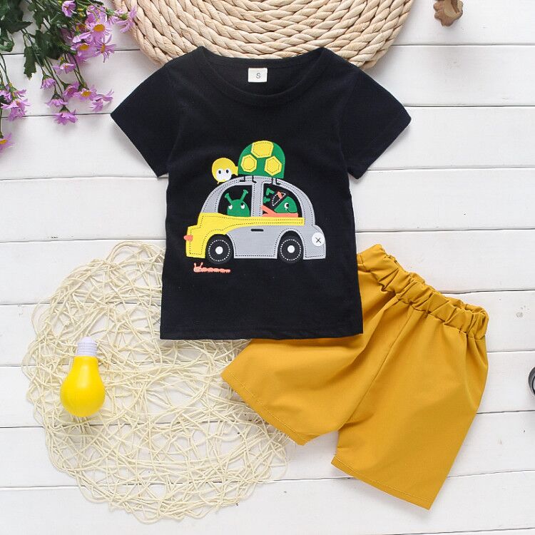 Baby boys clothes sets summer newborn cotton tops+shorts 2pcs tracksuits for bebe boys infant wedding clothing toddler outfits